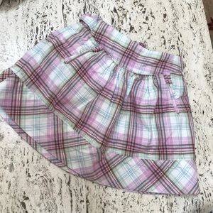 Janie and jack plaid skirt pink 18-24 mos pockets